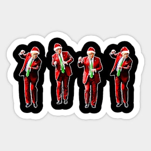 Funny Trump Dance Santa Claus Christmas Xmas Pajamas Holiday Sticker